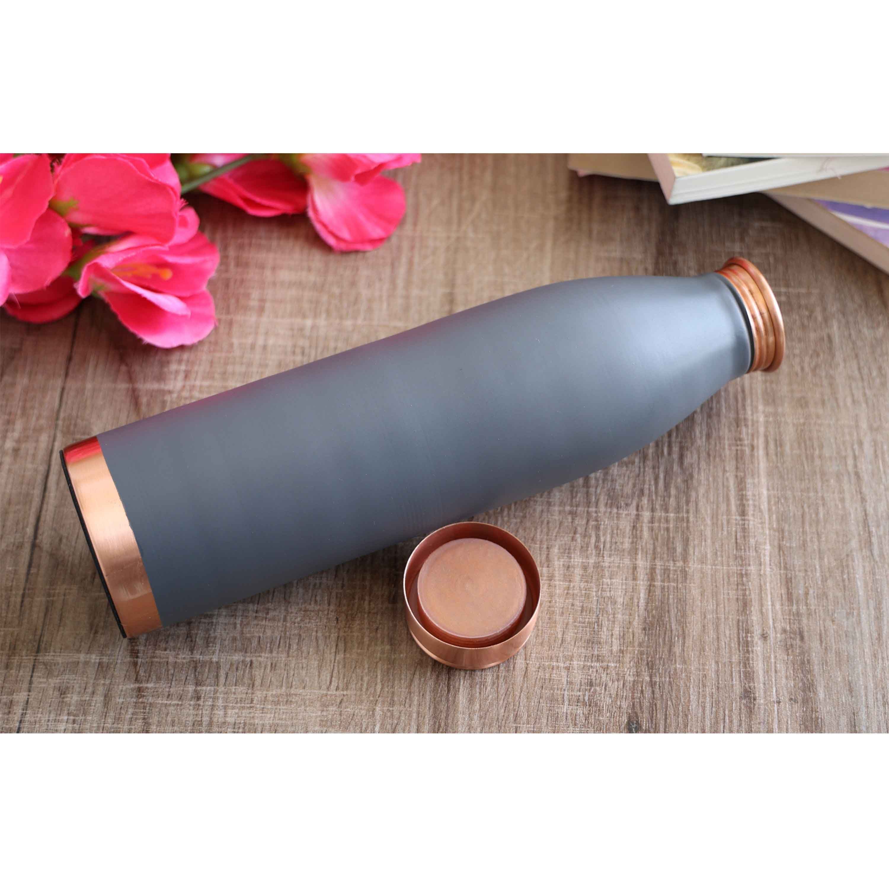 Pure copper bottle with lacquer coated silk finish design - 900 ML 130